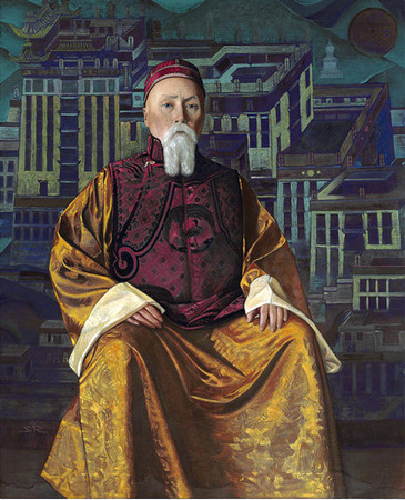 Святослав Рерих. Портрет Николая Рериха в тибетском одеянии. 1933